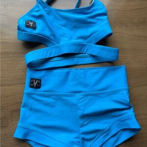Kids Blue Active Two-Piece Set by Kandi Kouture child medium